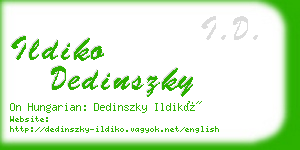 ildiko dedinszky business card